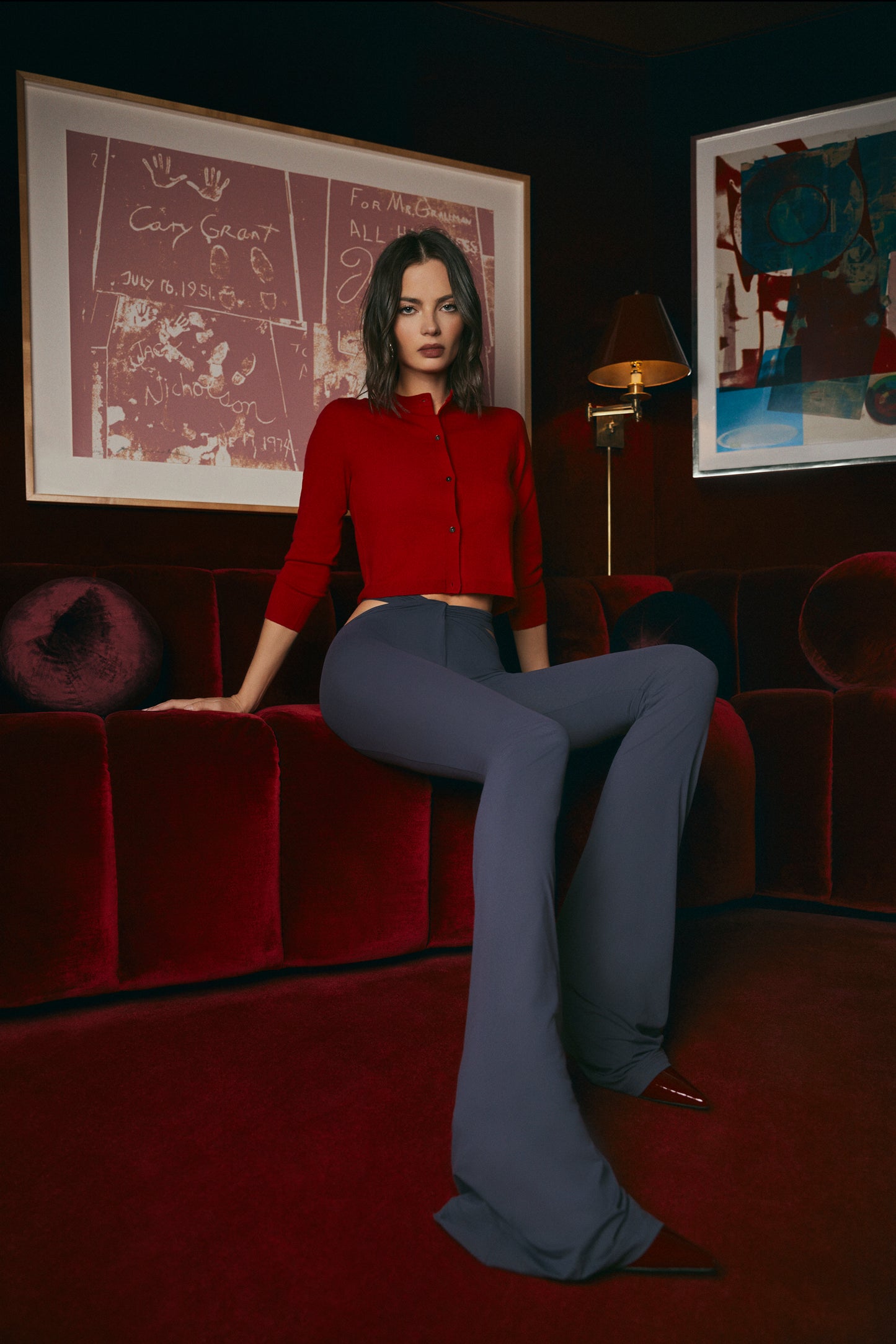 Cashmere Cardigan - Red Hot