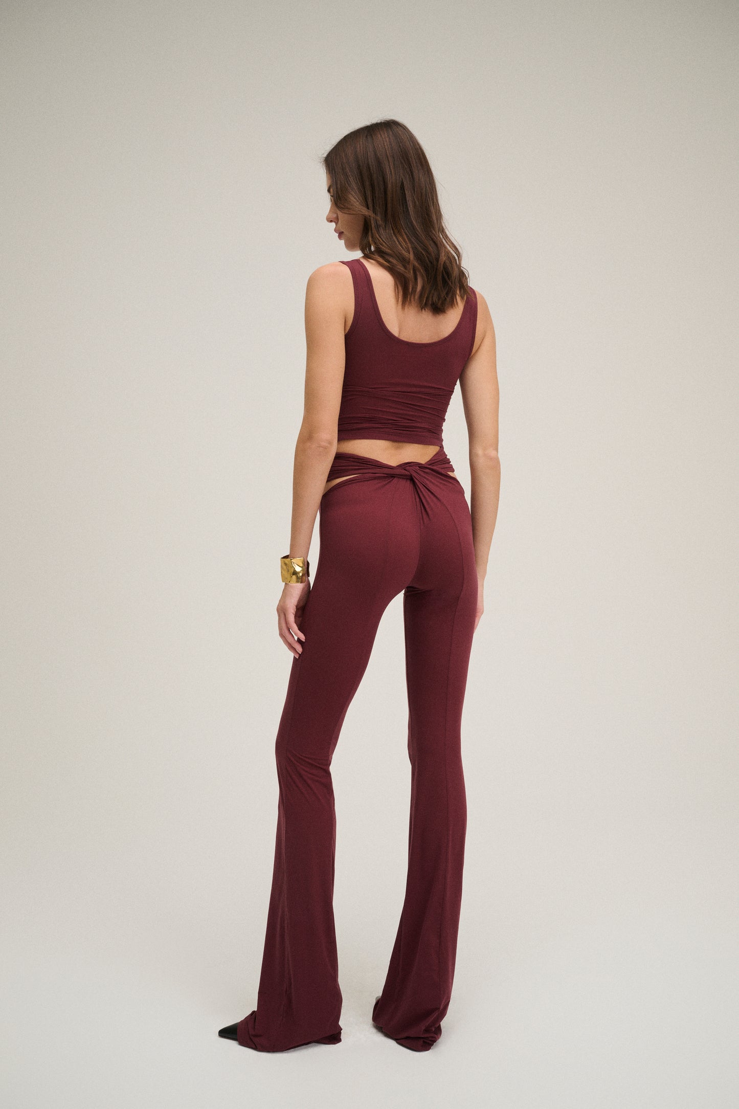 The Prince Cross Pant - Burgundy