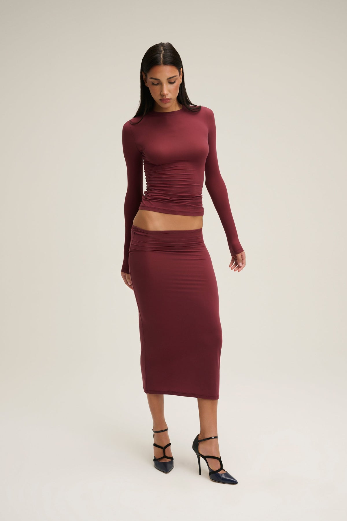 The Carolyn Skirt - Merlot
