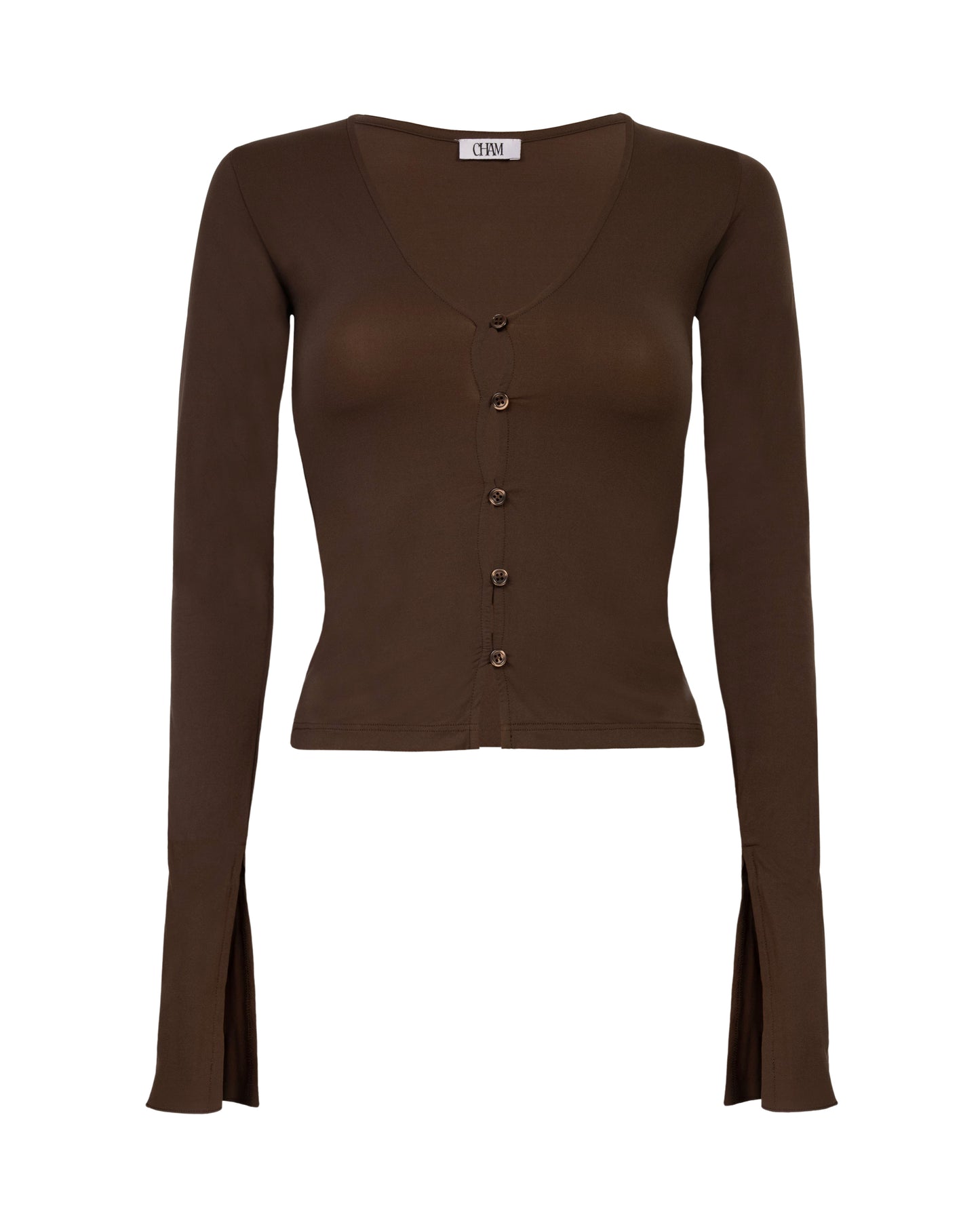 Buttoned Blouse - Brown