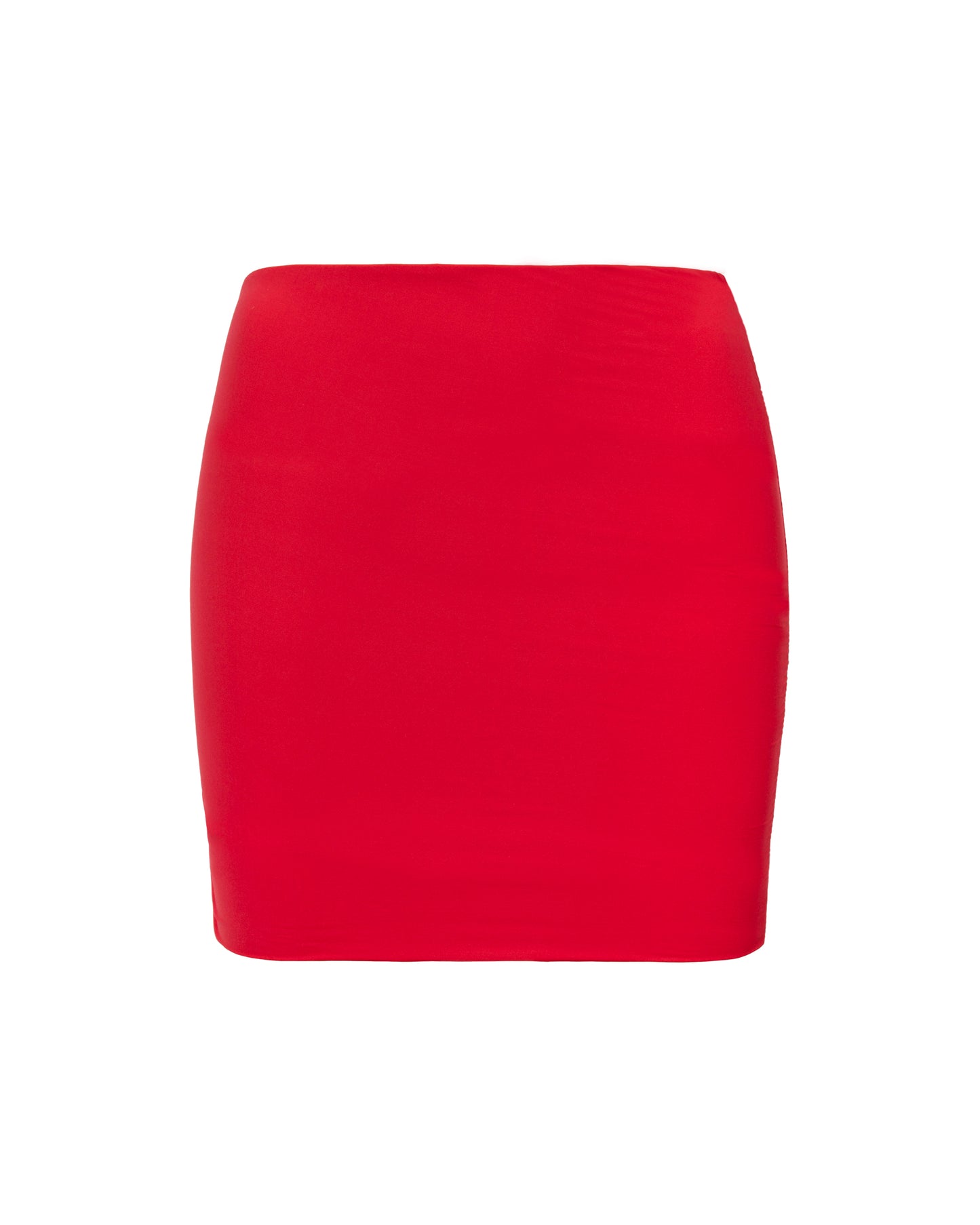 Ruched Mini Skirt - Red Hot