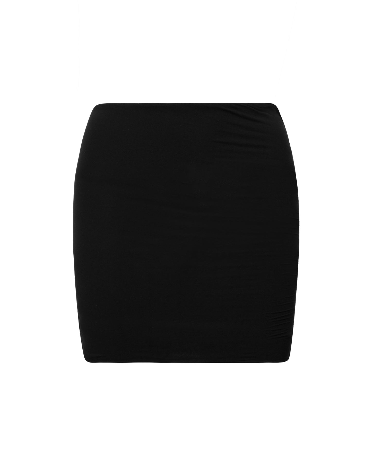 Ruched Mini Skirt - Black