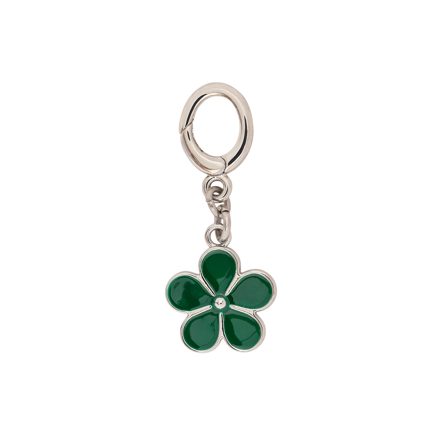 Green Flower - Silver