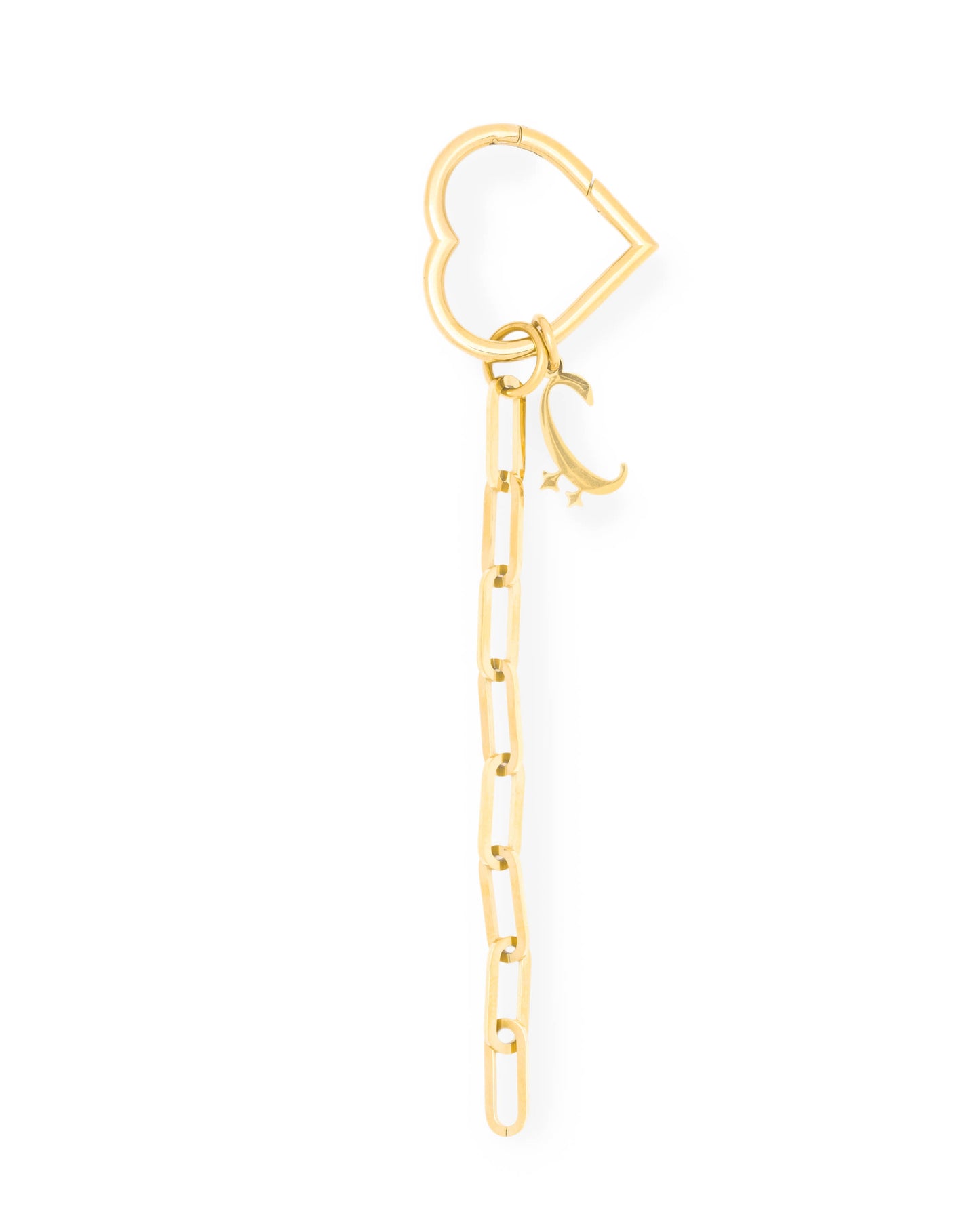 Heart Clasp With Chain - Gold