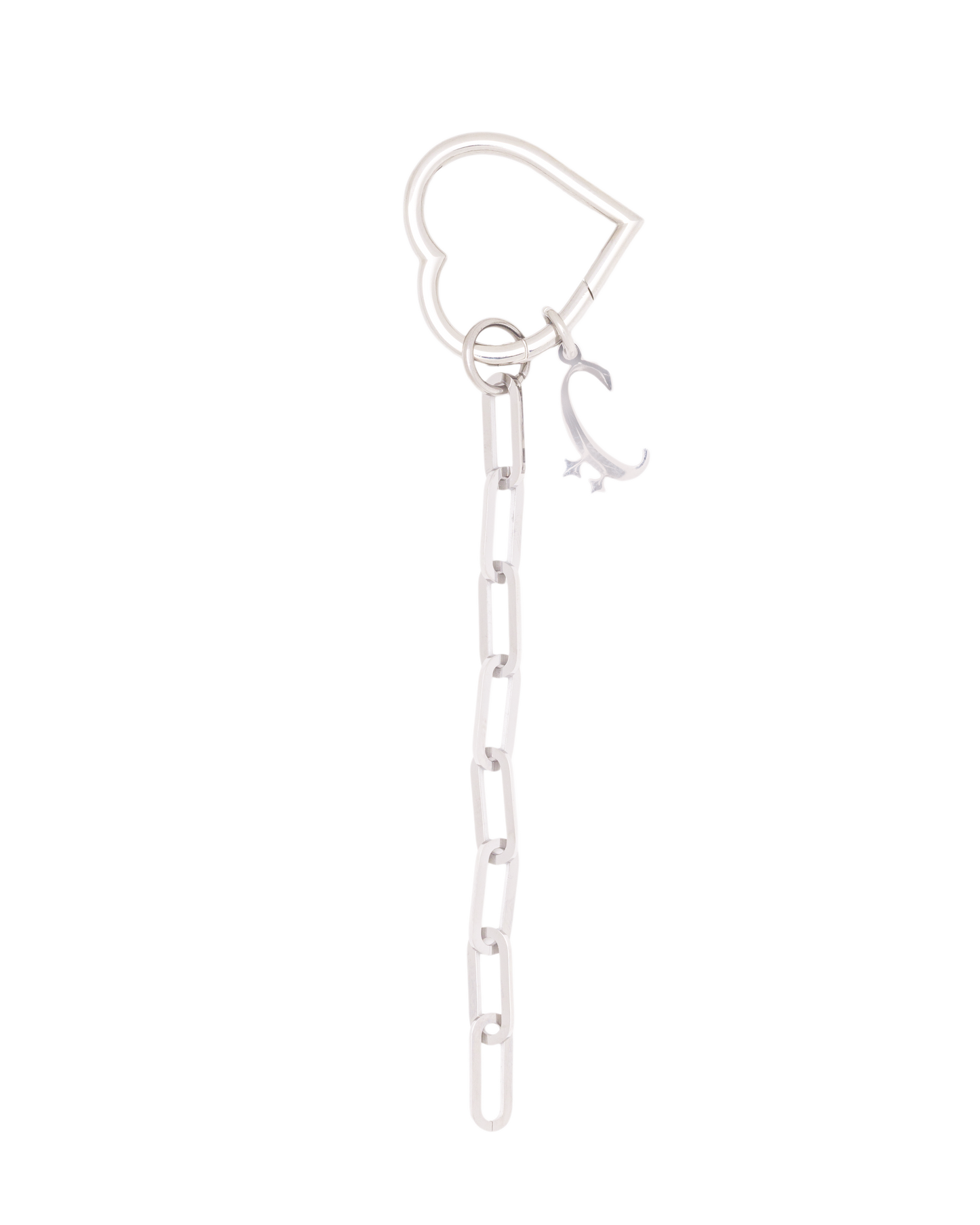 Heart Clasp With Chain - Silver