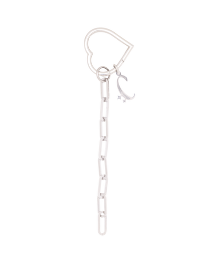 Heart Clasp With Chain - Silver