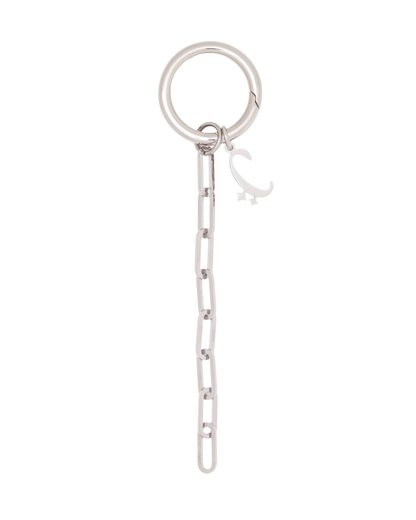 Circle Clasp With Chain - Silver