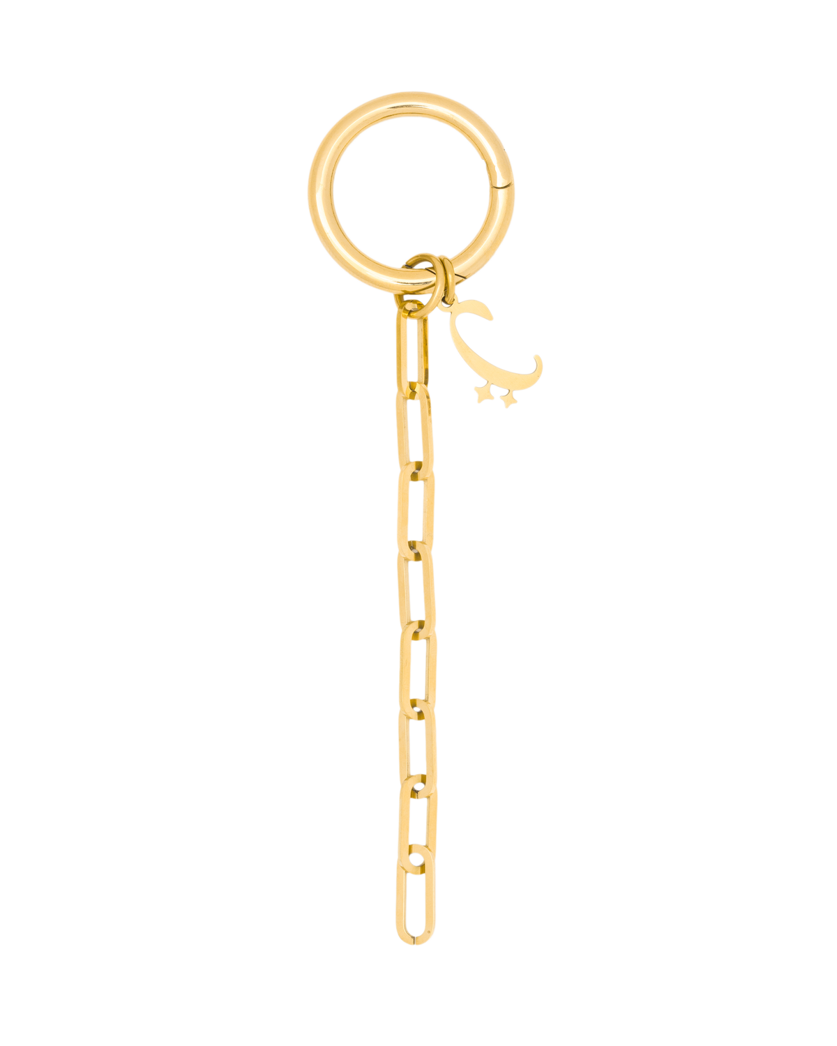 Circle Clasp With Chain - Gold