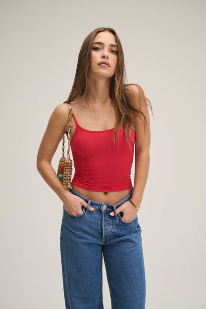 Thin Strap Tank - Red Hot