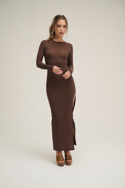 Long Dress - Brown