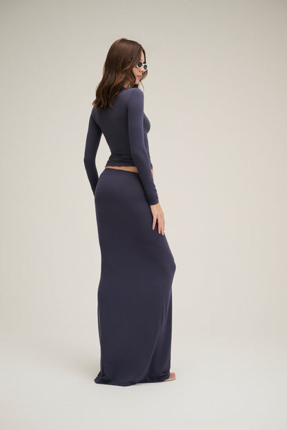 Long Skirt - Navy