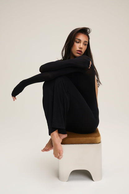 The Jane Open Back Dress - Black