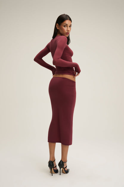 The Carolyn Skirt - Merlot