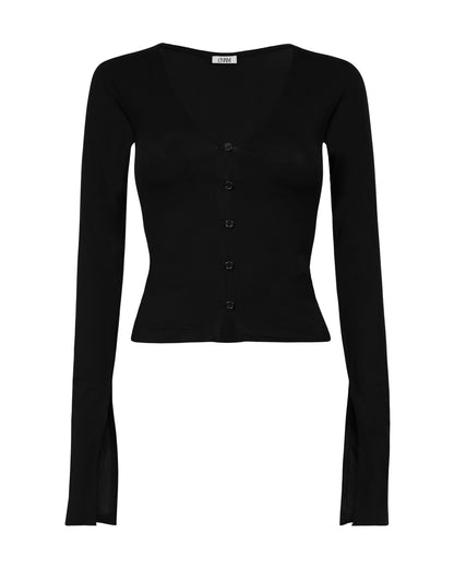 Buttoned Blouse - Black