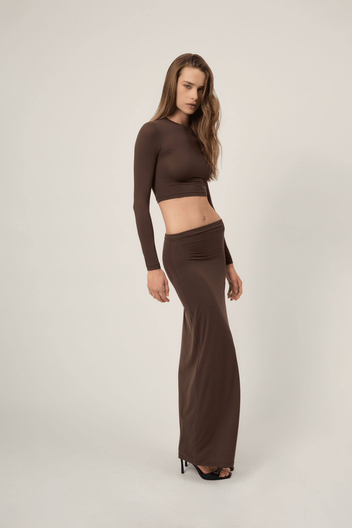 The Bowie Long Skirt - Brown
